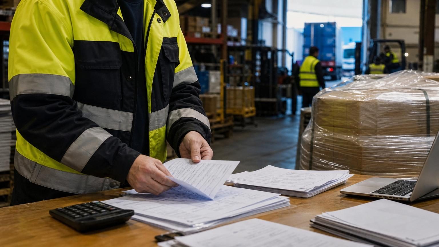 Parcel with EU customs stamp