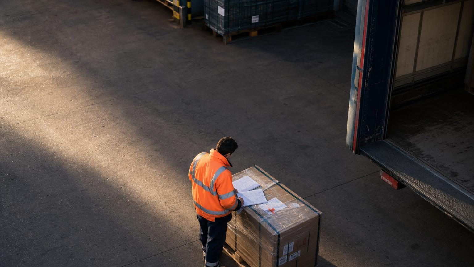 Illustration showing freight forwarder and courier options in business shipping